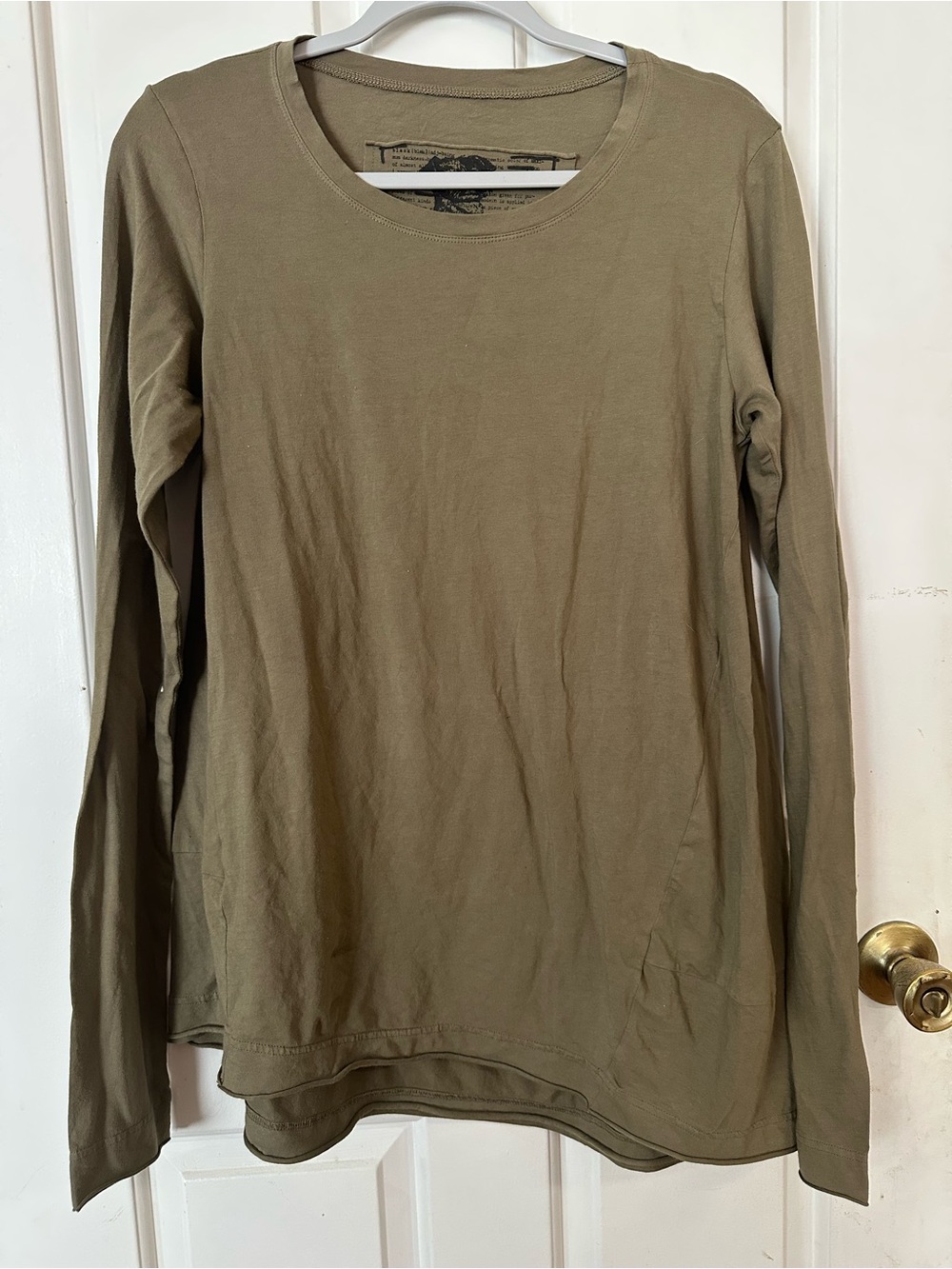 Women’s Rundholz Black Label Olive Green Cotton Jersey Long Sleeve